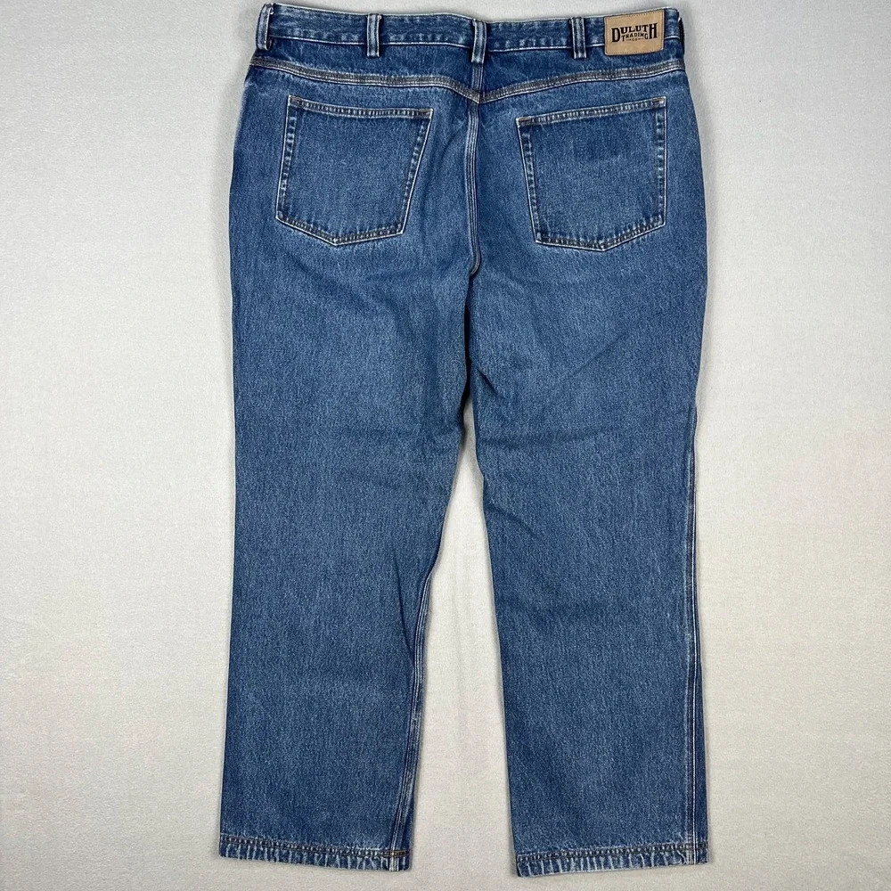 Duluth Trading Co Jeans Mens 41x30.5 Medium Wash‎ Blue Denim Work Casual Cotton